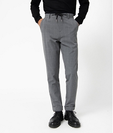 pantalon homme en toile avec taille ajustable imprime pantalons de costumeC830801_2