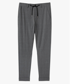 pantalon homme en toile avec taille ajustable imprime pantalons de costumeC830801_4