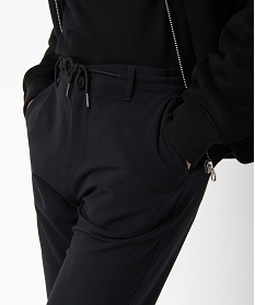 pantalon homme en toile avec taille ajustable noir pantalons de costumeC830901_2