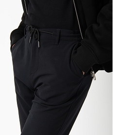 pantalon homme en toile avec taille ajustable noirC830901_2