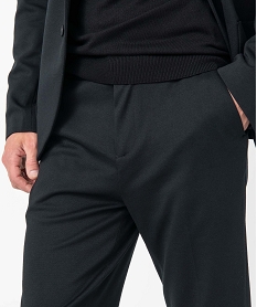 pantalon homme en maille extensible noir pantalons de costumeC831201_2