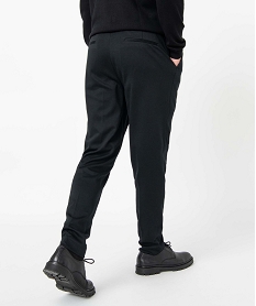 pantalon homme en maille extensible noir pantalons de costumeC831201_3