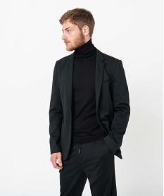 GEMO Veste de costume homme en matière stretch Noir