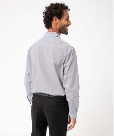 chemise homme a micro-motifs imprime chemise manches longuesC835201_3
