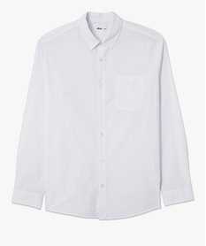 chemise homme uni a manches longues - repassage facile blanc chemise manches longuesC836001_4