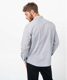 chemise homme a micro motifs multicolore chemise manches longuesC836101_3