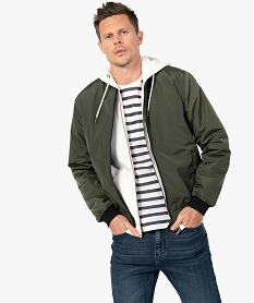 blouson homme rembourre avec finitions bord-cote vertC837401_1