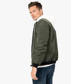 blouson homme rembourre avec finitions bord-cote vert manteaux et blousonsC837401_3