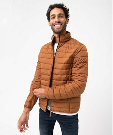 GEMO Blouson matelassé à col montant homme Brun