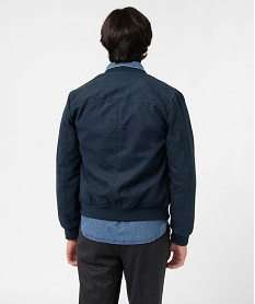 blouson homme en suedine unie fermeture zippee grisC838901_3