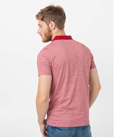 polo homme a fines rayures et manches courtes rouge polosC840101_3