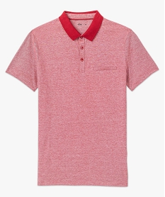 polo homme a fines rayures et manches courtes rouge polosC840101_4