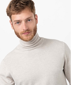 pull a col roule en maille fine homme beigeC843801_2