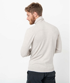 pull homme a col roule en maille fine beige pullsC843801_3