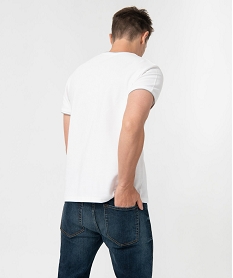 tee-shirt homme a manches courtes en maille piquee blanc tee-shirtsC844201_3