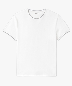 tee-shirt homme a manches courtes en maille piquee blanc tee-shirtsC844201_4