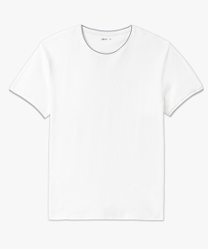 tee-shirt homme a manches courtes en maille piquee blanc tee-shirtsC844201_4