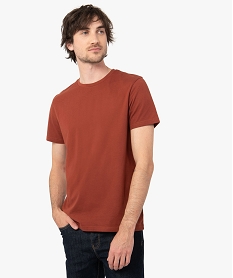 tee-shirt a manches courtes et col rond homme orange tee-shirtsC845901_1