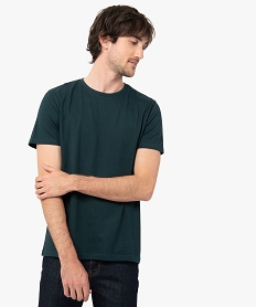 GEMO Tee-shirt homme à manches courtes et col rond Vert