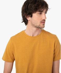 tee-shirt homme a manches courtes et col rond jaune tee-shirtsC846201_2