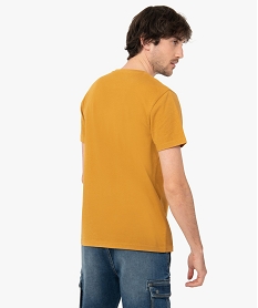 tee-shirt homme a manches courtes et col rond jaune tee-shirtsC846201_3