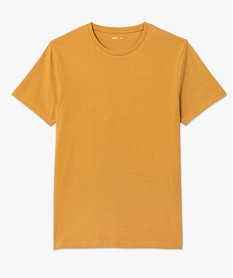 tee-shirt homme a manches courtes et col rond jaune tee-shirtsC846201_4