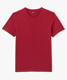 tee-shirt a manches courtes et col v homme rouge tee-shirtsC846301_4