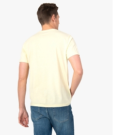 tee-shirt homme a manches courtes motif surf jaune tee-shirtsC846701_3