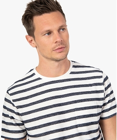 tee-shirt homme a manches courtes uni a rayures chevrons imprime tee-shirtsC847401_2