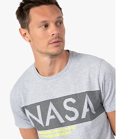 tee-shirt homme avec inscription fluo - nasa gris tee-shirtsC847601_2