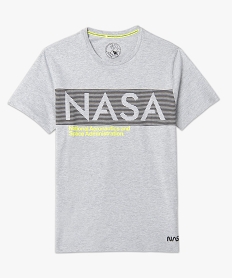 tee-shirt homme avec inscription fluo - nasa gris tee-shirtsC847601_4