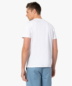 tee-shirt homme a manches courtes et motif en relief blanc tee-shirtsC847801_3