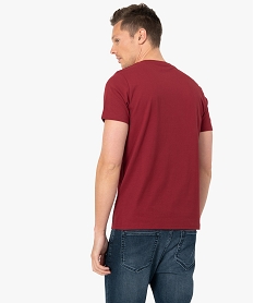 tee-shirt homme a manches courtes et imprime devant rouge tee-shirtsC848101_3