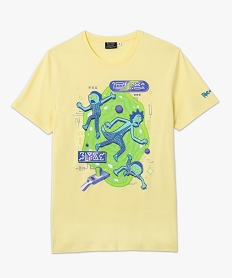 tee-shirt homme a manches courtes motif xxl - rick and morty jaune tee-shirtsC848501_4