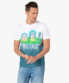 tee-shirt homme avec motif xxl - rick and morty bleu tee-shirtsC848601_1