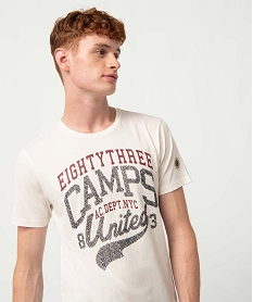 tee-shirt homme avec inscription xxl - camps united blanc tee-shirtsC848701_2