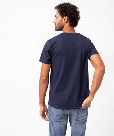 tee-shirt homme avec inscription velours - camps united bleu tee-shirtsC848801_3