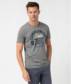 GEMO Tee-shirt homme à manches courtes avec motif XL - Camps United Gris