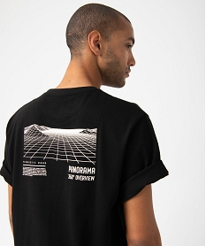 tee-shirt homme a manches courtes oversize avec inscriptions noir tee-shirtsC849301_2