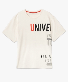 tee-shirt homme a manches courtes oversize avec inscriptions blanc tee-shirtsC849401_4