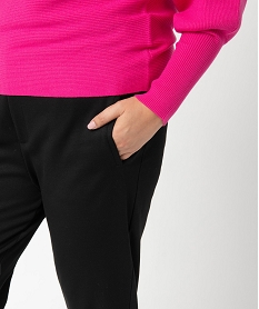 pantalon fuseau femme grande taille uni noir leggings et jeggingsC850201_2