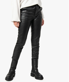 pantalon femme en synthetique imitation cuir noir leggings et jeggingsC850301_1