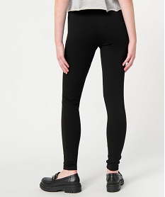 legging femme avec surpiqures et zip fantaisie noir leggings et jeggingsC850801_3