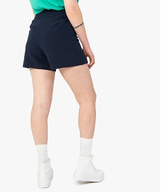 short femme taille haute avec boutons sur les cotes bleu shortsC851401_3