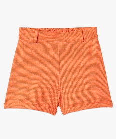 short femme a petits carreaux coupe ample orangeC851501_4