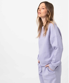  SWEAT VIOLET CLAIR:40281500432-Coton////