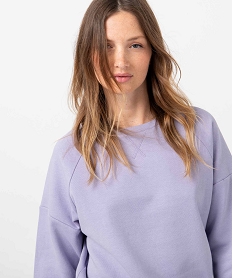 sweat femme avec interieur molletonne violet sweatsC852801_2