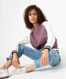 PANTALON BLEU SWEAT VIOLET:40281500437-Coton////