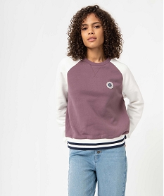 sweat femme bicolore - camps united violet sweatsC853301_2