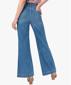 jean wide legs taille haute avec braguette boutons femme grisC853801_3